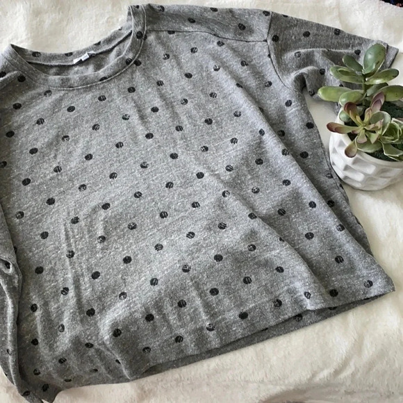 Splendid Gray knit polka dot oversized t-shirt - Picture 4 of 6